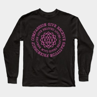 Heart Chakra Wordy Long Sleeve T-Shirt